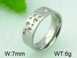 Stainless Steel Stone&Crystal Ring