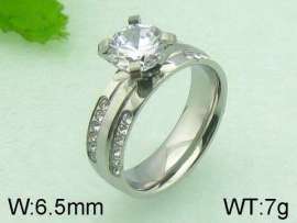 Stainless Steel Stone&Crystal Ring