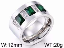 Stainless Steel Stone&Crystal Ring