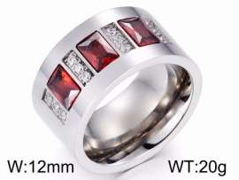 Stainless Steel Stone&Crystal Ring