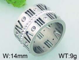 Stainless Steel Stone&Crystal Ring
