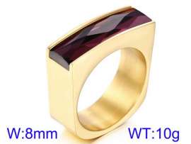 Stainless Steel Stone&Crystal Ring