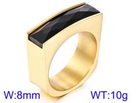 Stainless Steel Stone&Crystal Ring