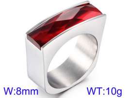 Stainless Steel Stone&Crystal Ring