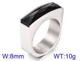 Stainless Steel Stone&Crystal Ring