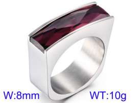 Stainless Steel Stone&Crystal Ring