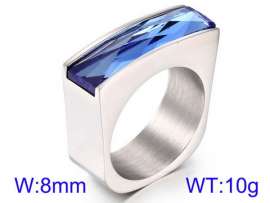 Stainless Steel Stone&Crystal Ring