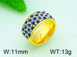 Stainless Steel Stone&Crystal Ring