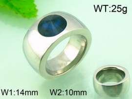 Stainless Steel Stone&Crystal Ring