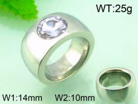 Stainless Steel Stone&Crystal Ring