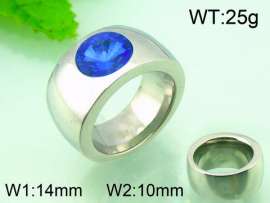Stainless Steel Stone&Crystal Ring