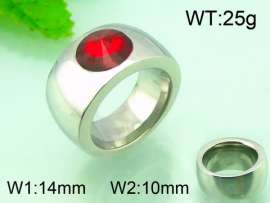 Stainless Steel Stone&Crystal Ring