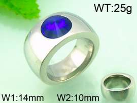 Stainless Steel Stone&Crystal Ring