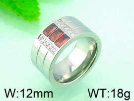 Stainless Steel Stone&Crystal Ring