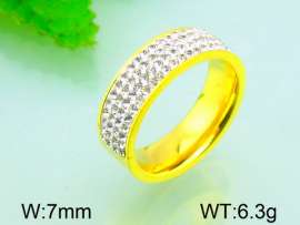 Stainless Steel Stone&Crystal Ring