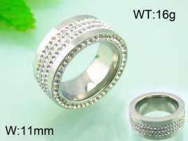 Stainless Steel Stone&Crystal Ring