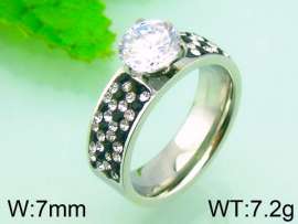 Stainless Steel Stone&Crystal Ring
