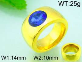 Stainless Steel Stone&Crystal Ring