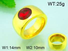 Stainless Steel Stone&Crystal Ring