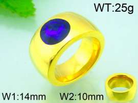 Stainless Steel Stone&Crystal Ring