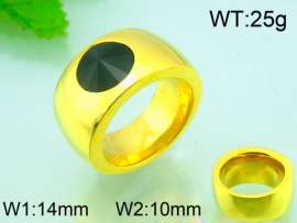Stainless Steel Stone&Crystal Ring