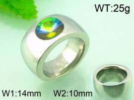 Stainless Steel Stone&Crystal Ring