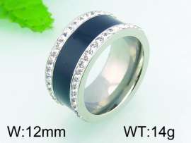 Stainless Steel Stone&Crystal Ring
