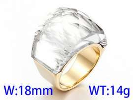 Stainless Steel Stone&Crystal Ring