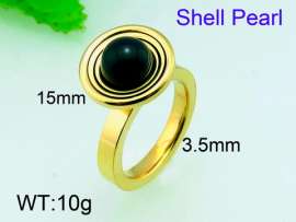 SS Shell Pearl Rings