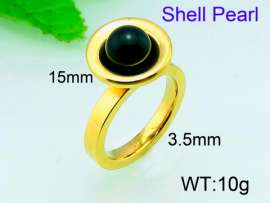 SS Shell Pearl Rings