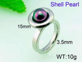 SS Shell Pearl Rings
