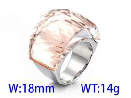 Stainless Steel Stone&Crystal Ring