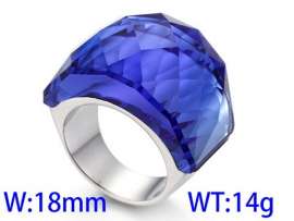 Stainless Steel Stone&Crystal Ring