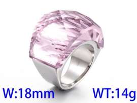 Stainless Steel Stone&Crystal Ring