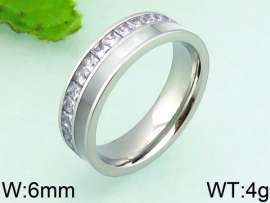 Stainless Steel Stone&Crystal Ring
