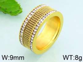 Stainless Steel Stone&Crystal Ring