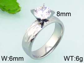 Stainless Steel Stone&Crystal Ring