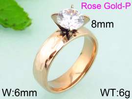 Stainless Steel Stone&Crystal Ring
