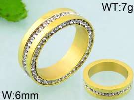 Stainless Steel Stone&Crystal Ring