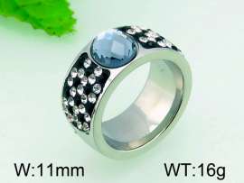 Stainless Steel Stone&Crystal Ring