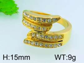 Stainless Steel Stone&Crystal Ring
