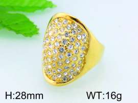 Stainless Steel Stone&Crystal Ring