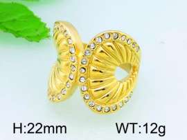 Stainless Steel Stone&Crystal Ring
