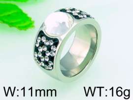 Stainless Steel Stone&Crystal Ring