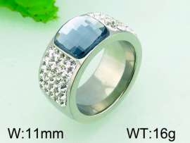 Stainless Steel Stone&Crystal Ring