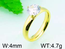 Stainless Steel Stone&Crystal Ring