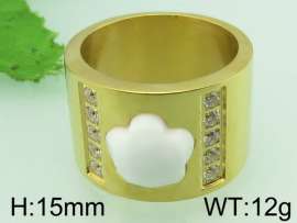 Stainless Steel Stone&Crystal Ring