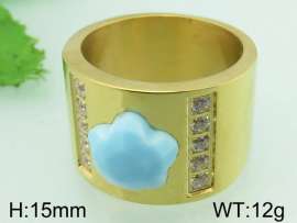 Stainless Steel Stone&Crystal Ring