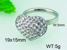 Stainless Steel Stone&Crystal Ring