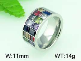 Stainless Steel Stone&Crystal Ring